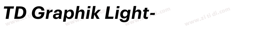 TD Graphik Light字体转换 TD Graphik Light字体转换